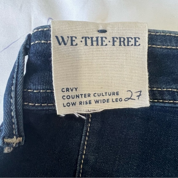 We the Free People CRVY Counter Culture Wide-Leg High Rise Jean Pant 26 27 - Picture 11 of 15